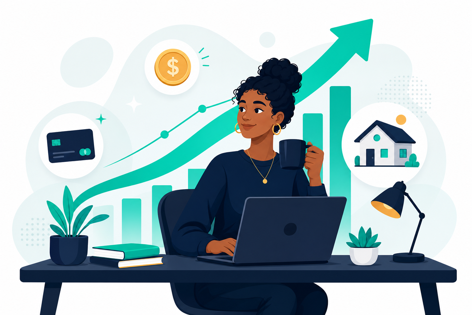 Person managing their new home-based payments business on a laptop