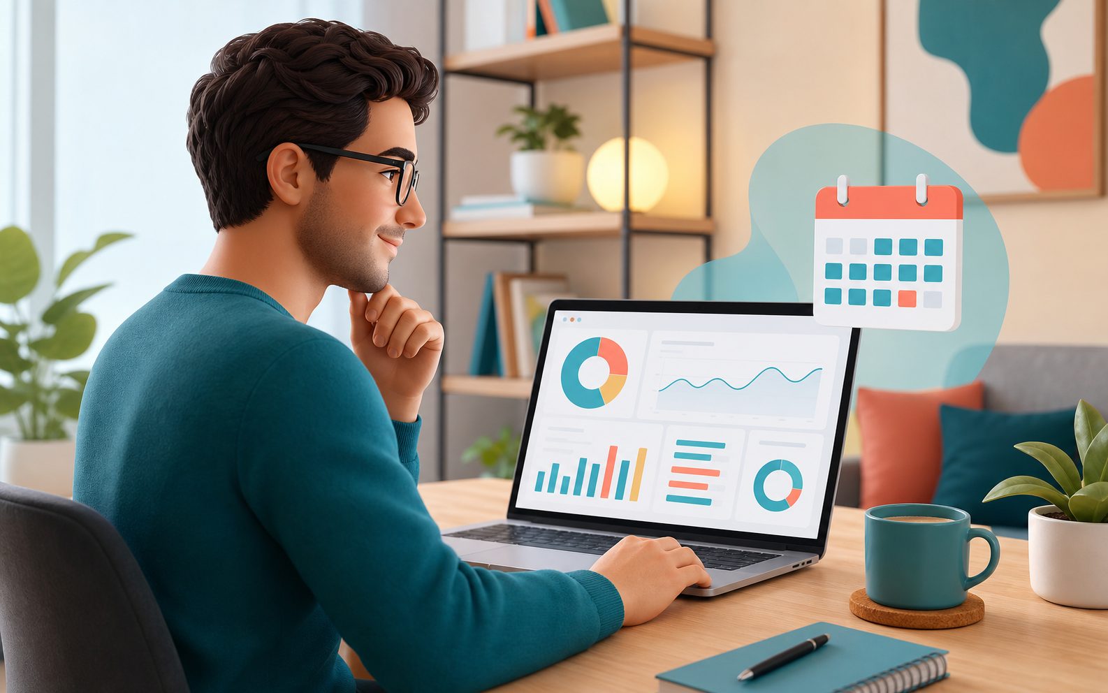 Person reviewing their home business income on a laptop